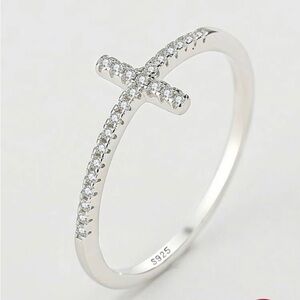 I Hope Silver Cross Ring